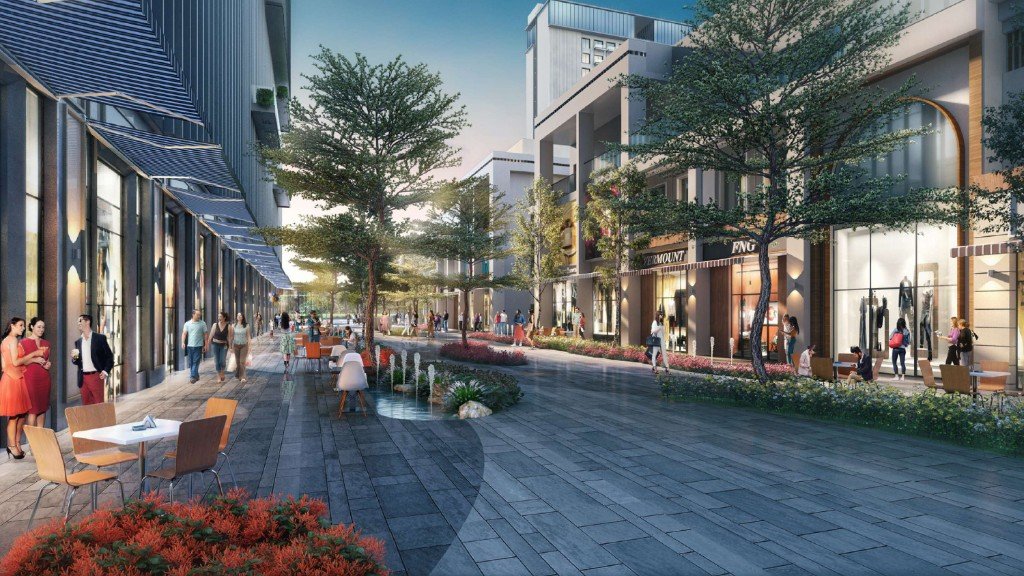 High-street retail boulevard